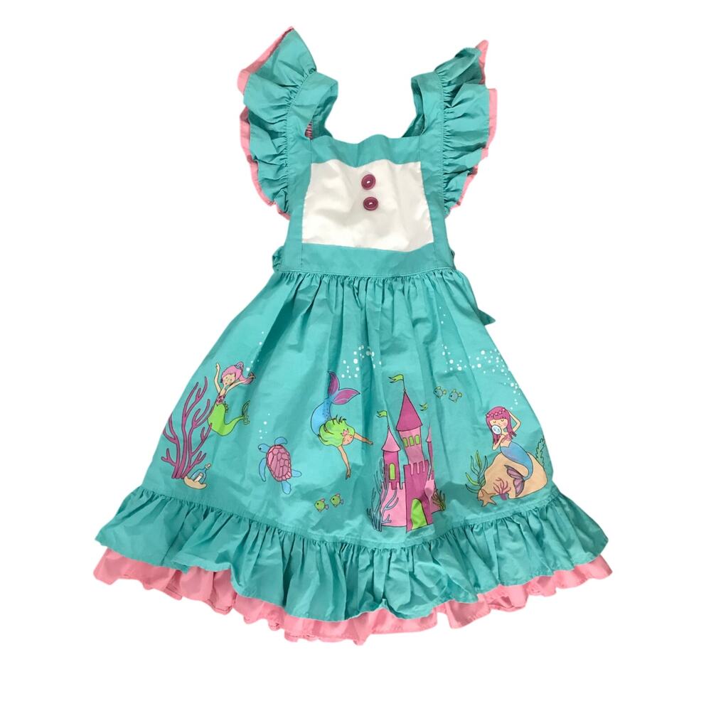 Eleanor Rose Mermaid Ruffle Gracie Dress Size 8-10